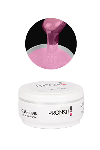 Pronsh Builder Jel 30ml Clear Pink , Protez Tırnak Jeli , Protez Nail Shop