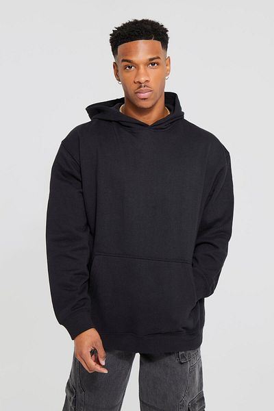 NEWLAKER Hanorac oversize negru premium cu glugă unisex