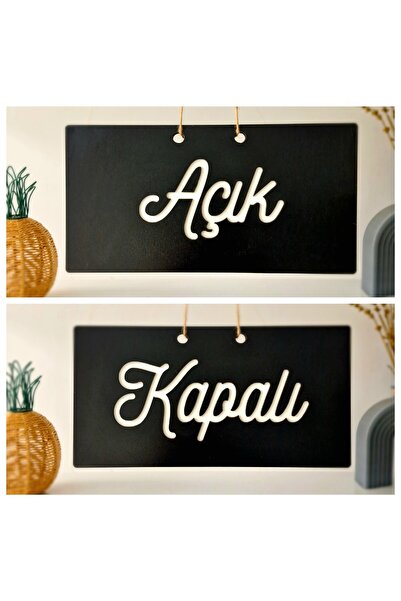 RENKLİ DİZAYN Açık kapalı yazılı levha,çift taraflı kapı tabelası