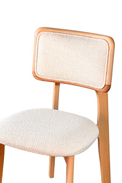 Woodenbend Bohem Masif Natural Ahşap Döşemeli Masa Sandalye Takımı 80x120 – İskandinav Bohem Tarzı Yemek Seti