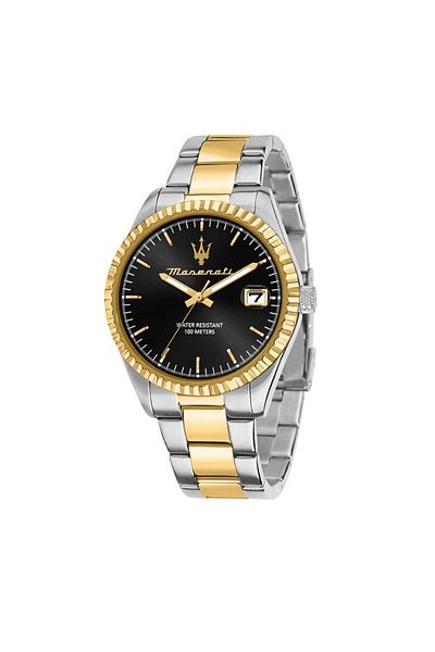 Maserati R 8853100042   10 Atm Water Resistant Quartz Steel Band Gold-Metal Men's Wristwatch