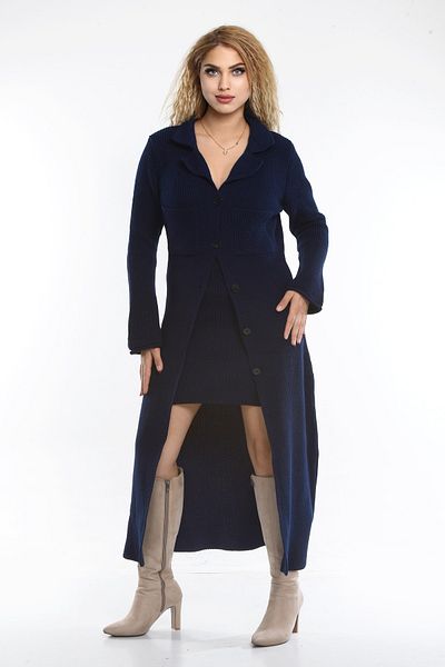 Cloudy Kids Women's Knitwear Buttoned Long Cardigan Skirt Double Set