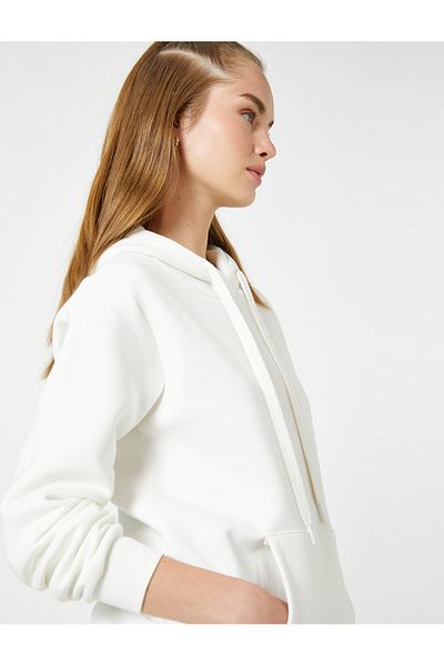 Koton 4wal10051ık Women's Sweat Ecru