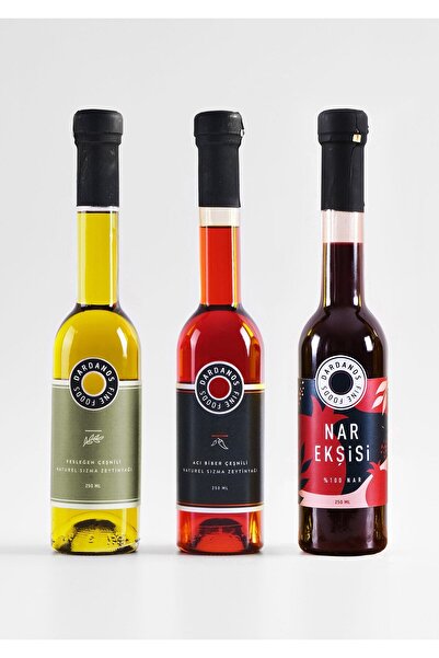 Dardanos Fine Foods Fesleğenli Ve Acı Biberli Zeytinyağı Nar Ekşisi 250ml 3'l...