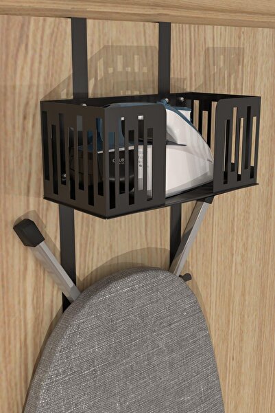 risingmaber Siyah Kapı Arkası Ütü ve Ütü Masası Tutucu, Organizer, Ütü ve Ütü Masası Askısı MT110S