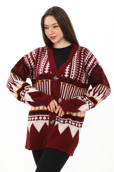 Kayaka triko Oversize Buttoned Knitted Detailed Knitwear Cardigan