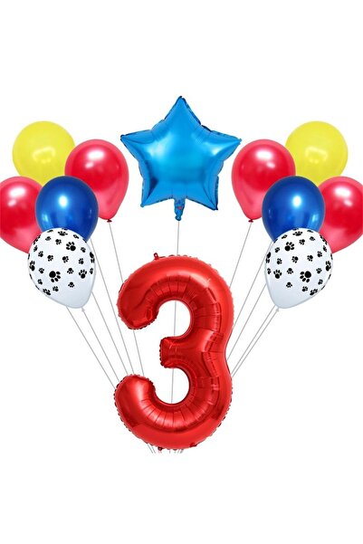 DÜVENCİ TİCARET KIRMIZI RAKAMLI BALON SET