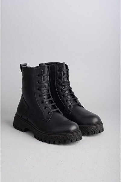 SEÇ KUNDURA SEÇ 5001-2 HAKİKİ DERİ KADIN POSTAL BOT SİYAH