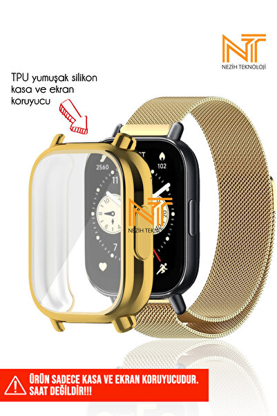 Nezih Case Redmi Watch 5 Lite Uyumlu A+ Kalite Yumuşak Silikon Kasa ve Ekran ...