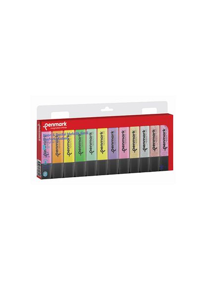 penmark Phosphor Point - Neon, Pastel, Metalic 12 Colors Set