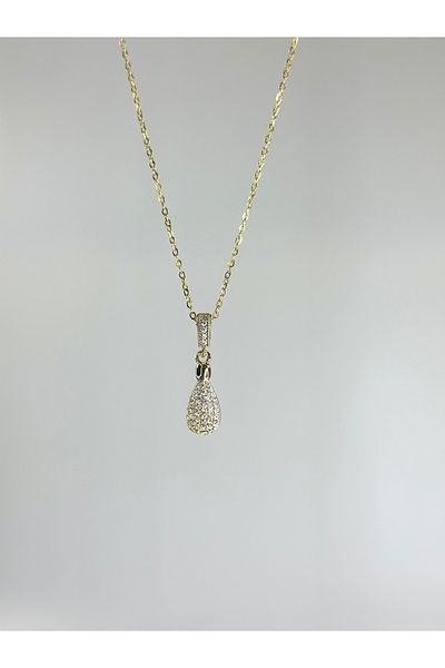 Store 316L Drop Gold Color Steel Necklace