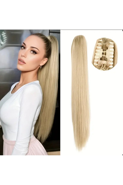 favorim peruk Gerçek saç dokusunda tokalı at kuyruğu