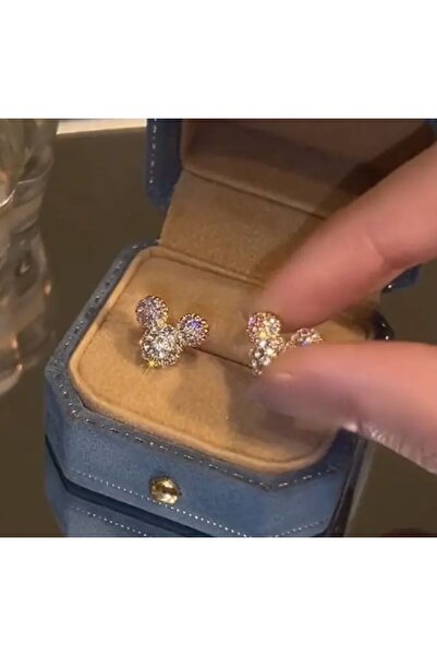 Dgt Luxury Sevimli Karakter Mickey Mause Minimalist Zirkon  Küpeler