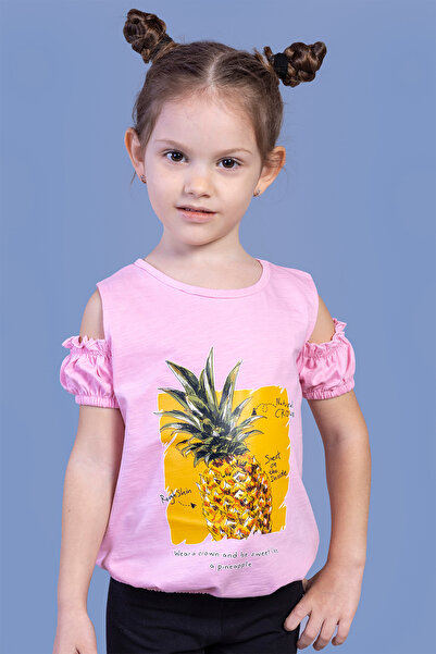 Toontoy Tricou detaliat cu model ananas pentru fetiță