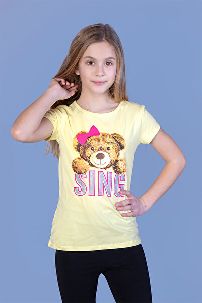 Toontoy Κορίτσι - Μπλουζάκι Sing με τύπωμα με αρκουδάκι