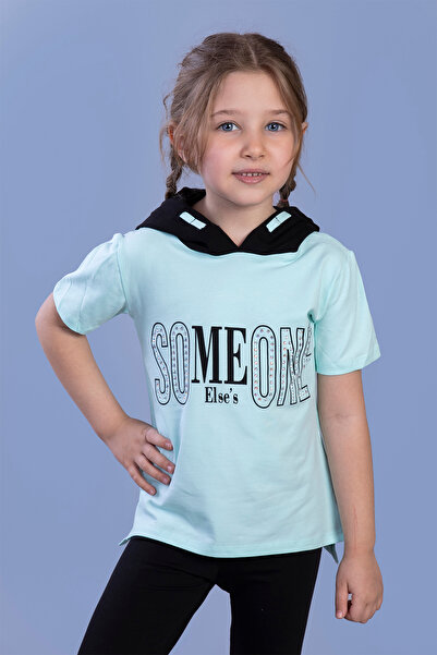 Toontoy Μπλουζάκι για κορίτσια με κουκούλα με πέτρα κεντημένο B με τύπωμα