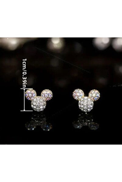 Dgt Luxury Sevimli Karakter Mickey Mause Minimalist Zirkon  Küpeler