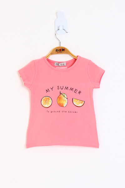 Toontoy تي شيرت بناتي - تي شيرت مطبوع عليه My Summer