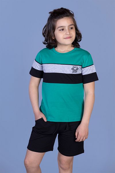Toontoy Boy's Embroidered Suit - Garni Detailed