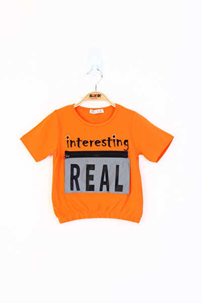 Toontoy Devojka - Skraćeni kroj Štampano Majica sa reflektorskim detaljima