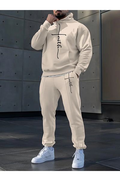 LUNAVISTA Fatih Printed Unisex Oversize Tracksuit Set