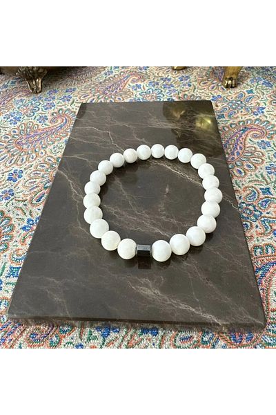 eHediyecim Natural Stone Bracelets (Agate - Mother of Pearl - Moon Stone - Quartz - Sodalite - Tiger Eye - Lapis - Amethyst)