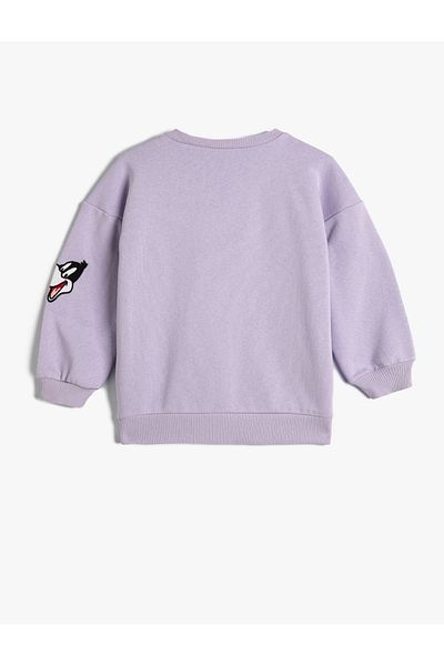 Koton Looney Tunes Applique Detaliat Transpirație Manecă lungă Licențiat Bumbac ridicat