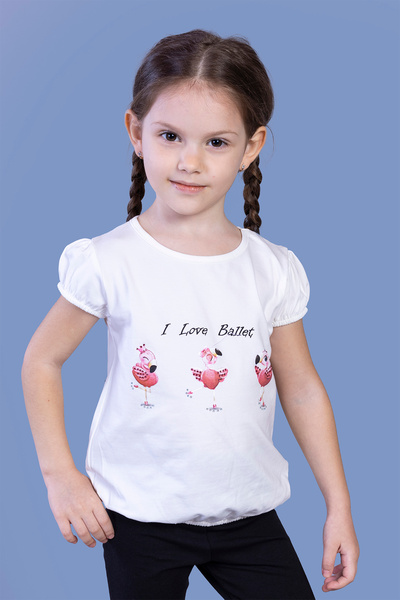 Toontoy Κορίτσι - με τύπωμα Ελαστικό λεπτομέρεια με σούρες Μπλουζάκι