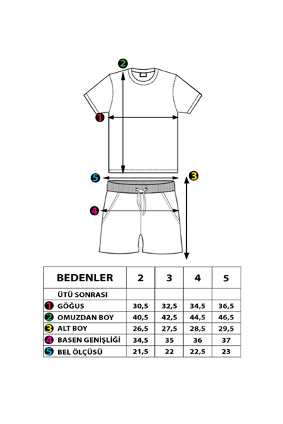 Toontoy Boy's Wave Pattern Shorts Set