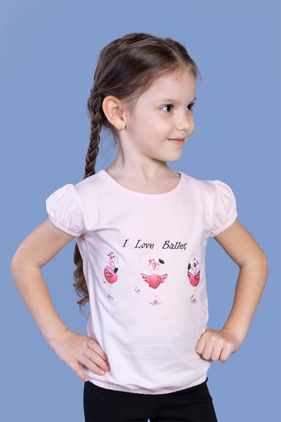 Toontoy Κορίτσι - με τύπωμα Ελαστικό λεπτομέρεια με σούρες Μπλουζάκι