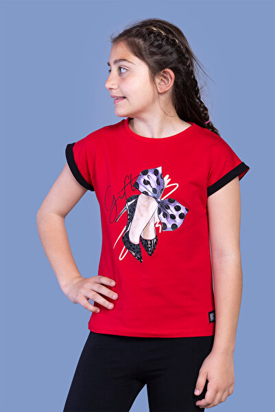 Toontoy Μπλουζάκι με μανίκια Garni με σχέδιο με φιόγκο για κορίτσια