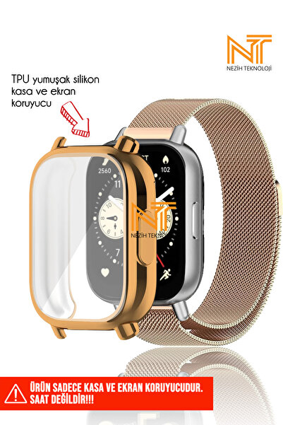 Nezih Case Redmi Watch 5 Lite Uyumlu A+ Kalite Yumuşak Silikon Kasa ve Ekran ...