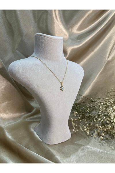 Store Blue Eye Gold Color Steel Necklace