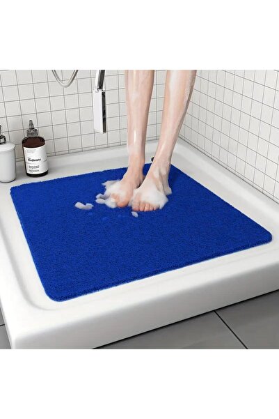 MR MİLREY Kıvırcık Banyo Paspası 50x50 Cm | Duşa Kabin Için Kaymaz Ve Su Emic...