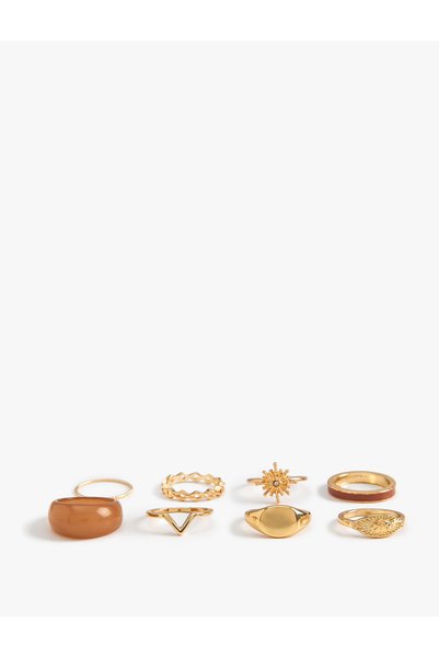Koton 8-Piece Ring Set with Steel Mix