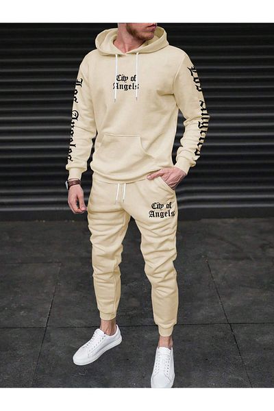 LUNAVISTA Los Angeles Printed Unisex Oversize Tracksuit Set