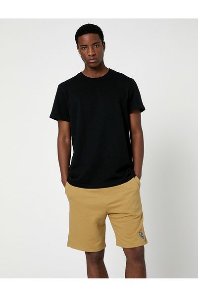 Koton Slim Fit and Elephant Embroidered Waist Lace Up Shorts