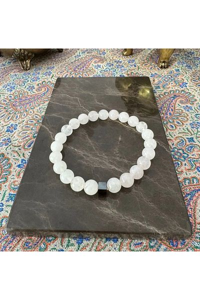 eHediyecim Natural Stone Bracelets (Agate - Mother of Pearl - Moon Stone - Quartz - Sodalite - Tiger Eye - Lapis - Amethyst)