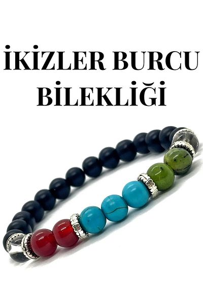 eHediyecim Natural Stone Bracelet for Zodiac Signs (Shark-Lion-Fish-Shark-Bull-Twin-Bull-Bucket-Shark-Shark-Bow-Crab)