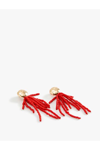 Koton Beaded Earrings - Medium Size