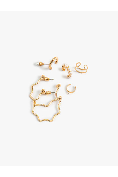 Koton Kıkırdak Küpe ve Halka Küpe Seti Çelik 3'lü