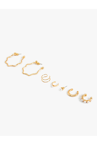 Koton Kıkırdak Küpe ve Halka Küpe Seti Çelik 3'lü