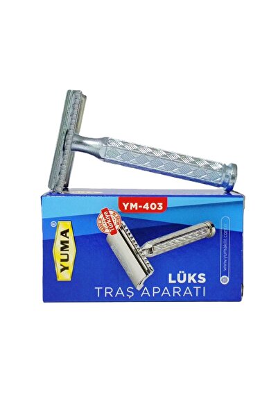 Yuma Jiletli Tıraş Makinesi, Tıraş Aparatı, Jilet Takılabilir Tıraş Aleti, Metal Gövde, Kutulu, 1 Adet