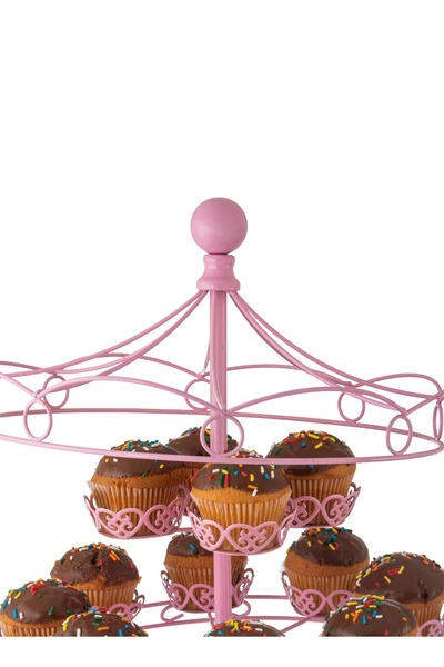 Dania 10 in 1 Cake Stand for Decoration Pink 15x15x45cm