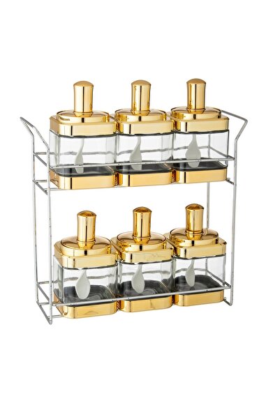 Dania مجموعة من 6 حاويات تخزين زجاجية للمطبخ مع غطاء بلاستيكي وملعقة بالداخل ...