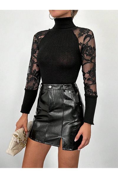 Cherry Butik CHERRY BUTİK GUIPY SLEEVE DETALIU BLUZ PULOVER