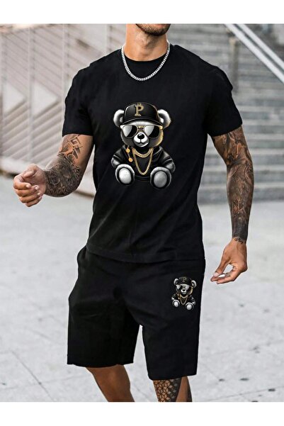 LUNAVISTA Унисекс горен комплект с надпис с мече