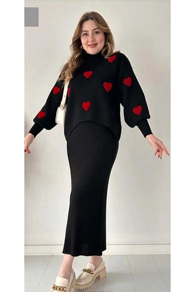 Tebrikler tekstil New Season Women's Winter Fashionable and Modern Knitwear Dress Suitable for Special Occasions Model G1754