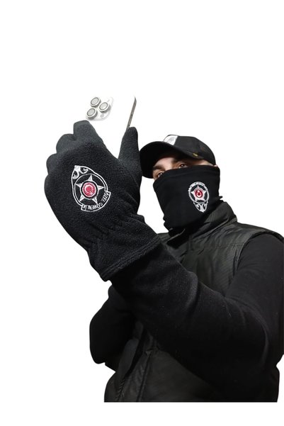 sağlıkçı shopping trend aksesuar Special Security Themed Unisex Thermal Winter 1St Quality Fleece Gloves