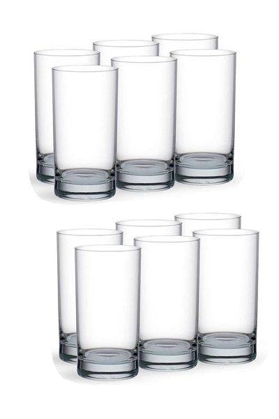 Generic 12 Pieces A Set Of Clear Glass Cups For Water And Juice Multi-Use
